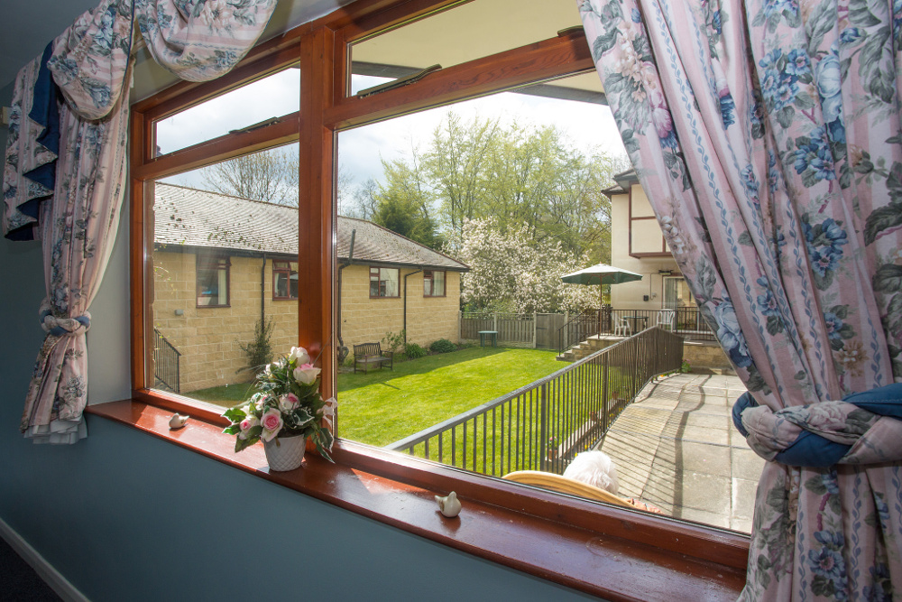 Garden view from bedroom window